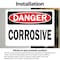 Signmission Corrosive Danger Sign, Vinyl Decal, 14in W x 10in L, 2PK OS-2PACK-DS-D-1014-L-19323 - alternate 6